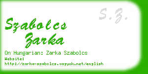 szabolcs zarka business card